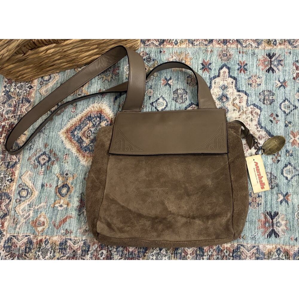 NWT Vintage Kenneth Cole Deadstock Brown Suede Crossbody – Early 2000s Y2K